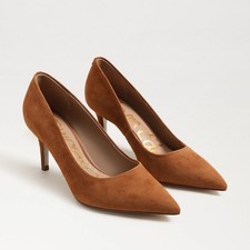 Sam Edelman Jordyn Pumps 6M Frontier Brown Suede Pointed Toe Heels Shoes