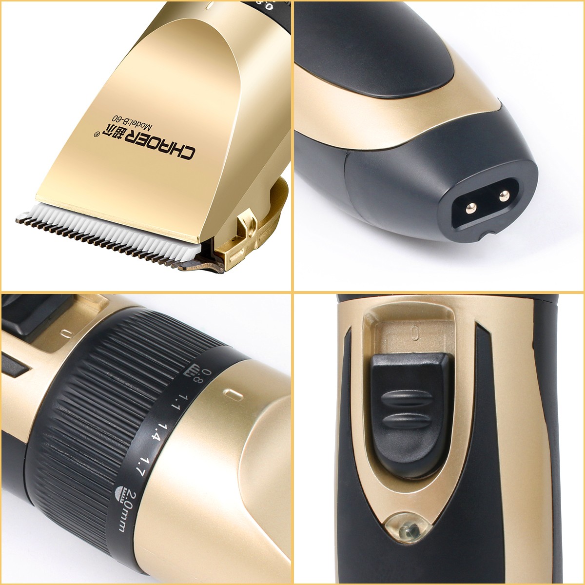 Professional Men Hair Clippers Trimmers Cordless Rechargeable Barber Haircut Kit