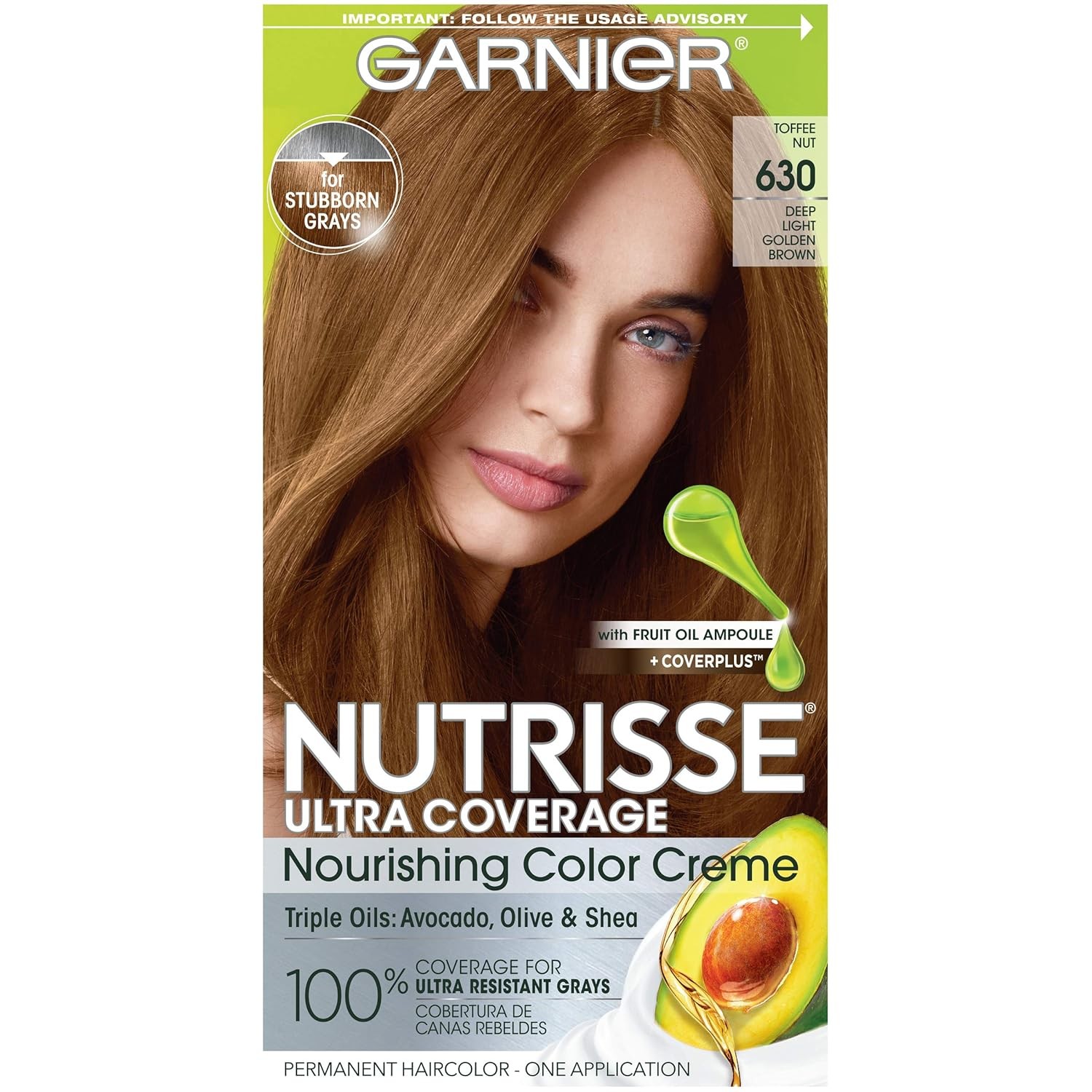 Garnier Nutrisse Ultra Coverage #630 Toffee Nut Hair Color, 