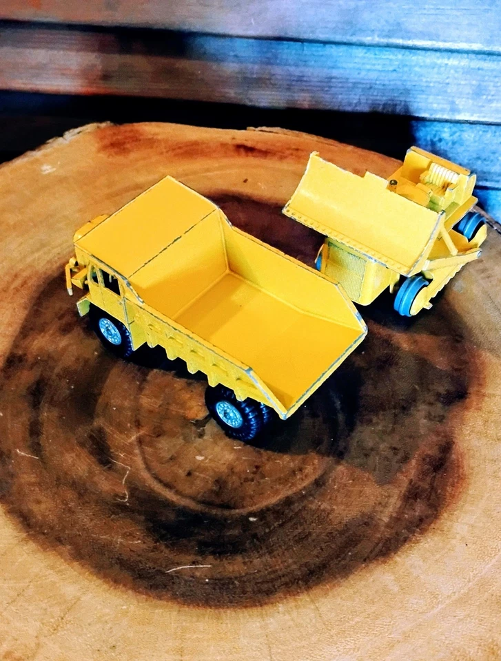 VINTAGE MATCHBOX KING SIZE K-5 Foden Dump/ K-3 Cat D9 Tractor Lot | Lesney Toy - Image 3 of 4