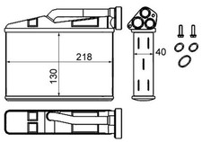 MAHLE Wärmetauscher Innenraumheizung AH 240 000S für E39 X5 BMW E53 5er Touring