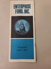 Enterprise Fund Inc Prospectus 1967 Vintage Stock Market Investment Collectible