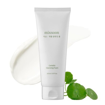 mixsoon Centella Cleansing Foam Face Wash with Cica, Low pH Cleansing and Soothi