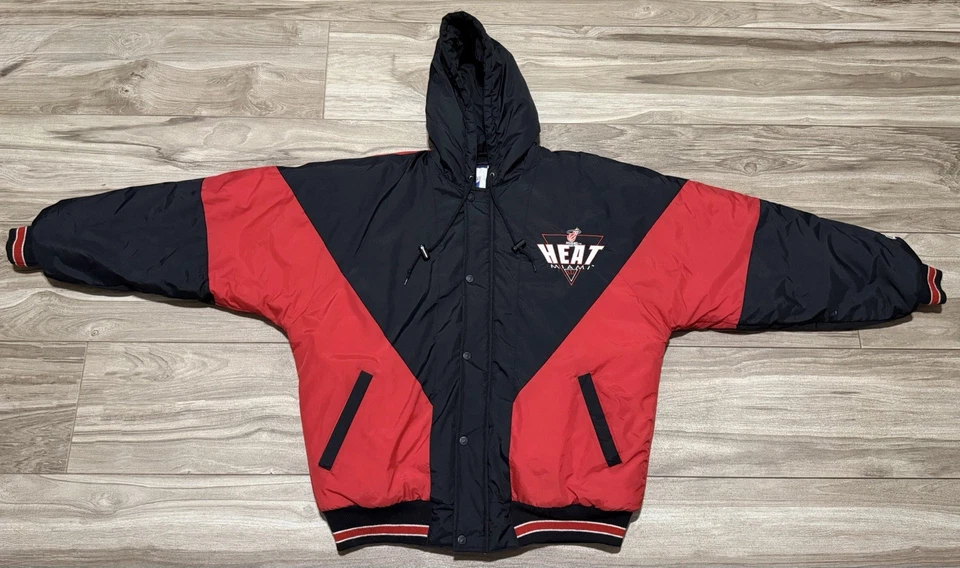 Size L - Vintage 90’s Miami Heat Logo 7 Full Zip Jacket - Image 4 of 4