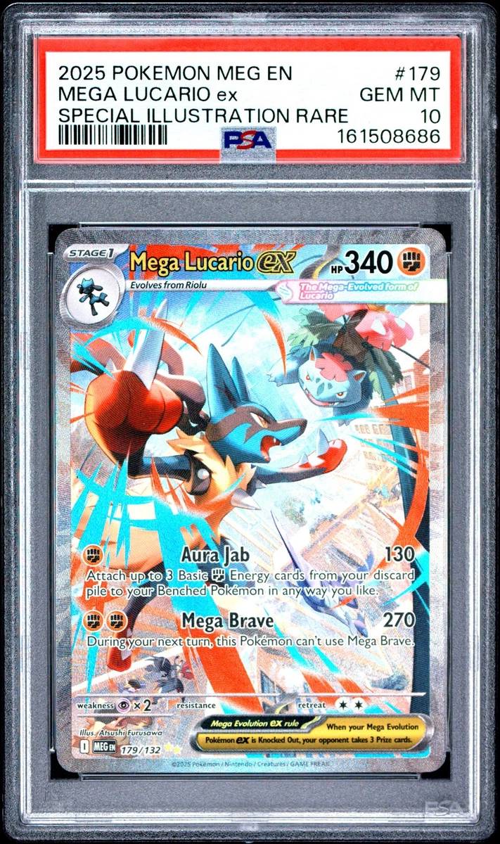 Pokémon TCG Grade 10 Lucario Individual Collectible Card Game