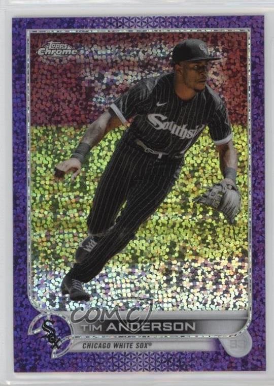 2022 Topps Chrome Purple Speckle Refractor 237/299 Tim Anderson #197 s7f