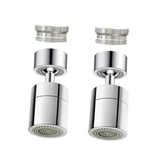 2 Pcs Faucet Aerator, 360 Swivel Kitchen Sink Faucet Aerator, Big Angle