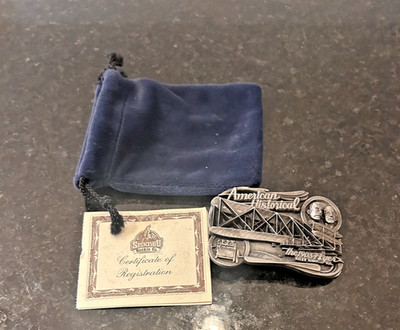   1903 Siskiyou Kitty Hawk Commemorative Pewter Belt Buckle  Wright Brothers COA