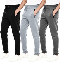 Mens Sweatpants 3 Pack Fleece Casual Sport Joggers for Men Athletic Pants wit...