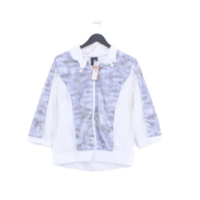Cynthia Rowley Damen Mantel M weiß Polyester mit Nylon, Spandex Overcoat