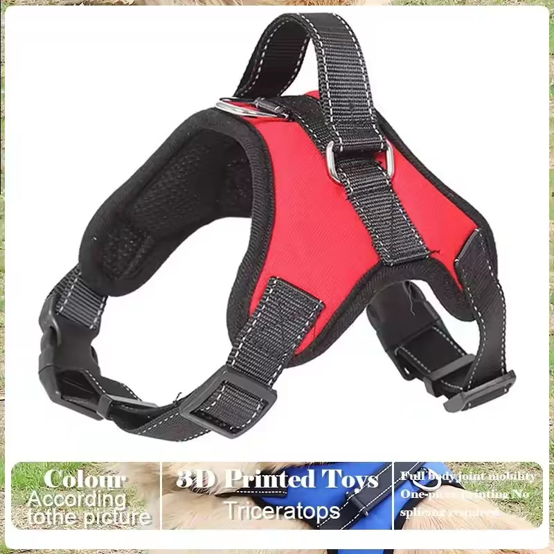 Dog Harness And Leash Set No Pul Adjustable Comfortable with Easy Control Handle