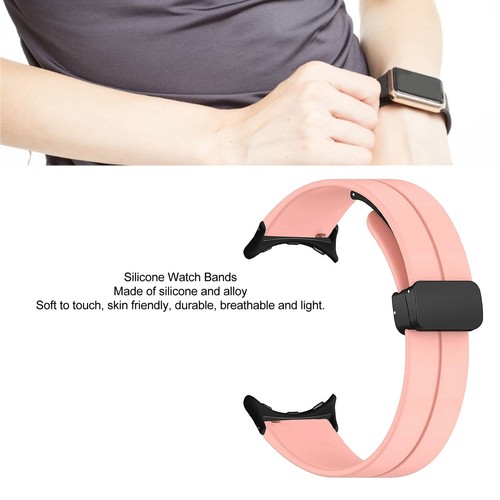 Silicone Watch Bands Soft Elastic Smartwatch Strap With Magnetic Buckle (Pin UTS - Picture 16 of 22