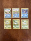 Vintage Pokemon Lot 6 Cards Bulbasaur Squirtle Base Set 2 Team Rocket WOTC