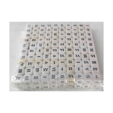 Koplow Dice d6 Roman Numeral V-M White w/Black (200) New