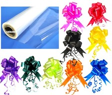 Clear Cellophane Gift Wrap With Bow Birthday Valentines Wedding Hamper Baskets