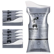 28/23/20/12/8 Pack Disposable Urine Bags, 700ML Travel Pee Bags Unisex Urinal...