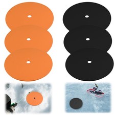 6 Pack Ice Fishing Hole Covers, 12 Inch orange,black-6 