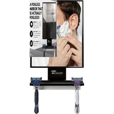 ToiletTree Products Fogless Shower Mirror - Anti-Fog 7.5"L x 6.5"W, Black 