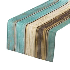 Table Runner 72" x 13", Retro Table Runner, Green & Grey