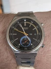 Vintage '74 Seiko 6139-7069 Chrono Watch, Orig. Long Band, Works