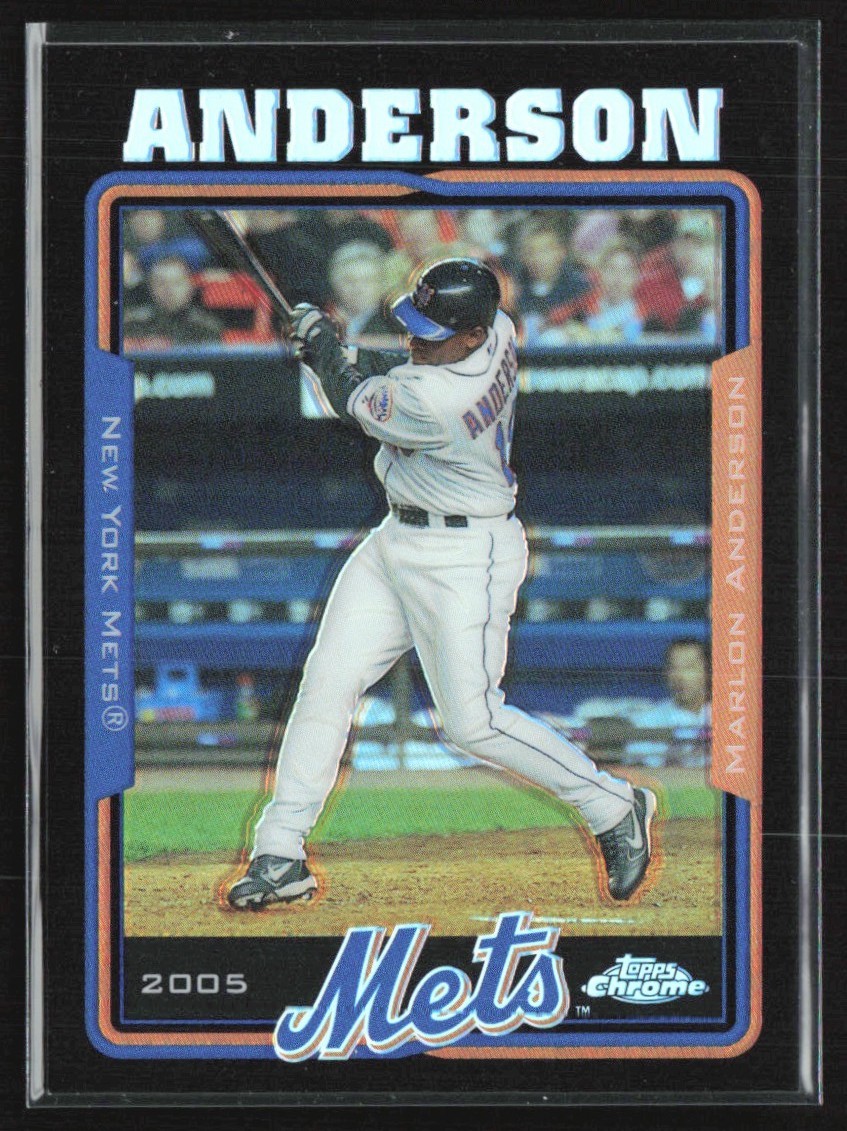 Marlon Anderson 2005 Topps Chrome Black Refractor /250 #UH26 New York Mets