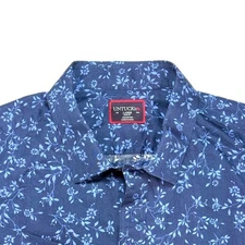 UNTUCKit Slim Fit Navy Blue AOP Floral Long Sleeve Button Down Men's Large