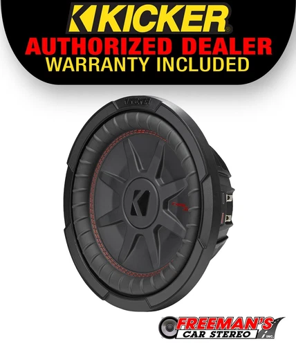 Kicker 48CWRT104 Shallow-Mount 10" Dual Voice Coil 4 Ohm Subwoofer