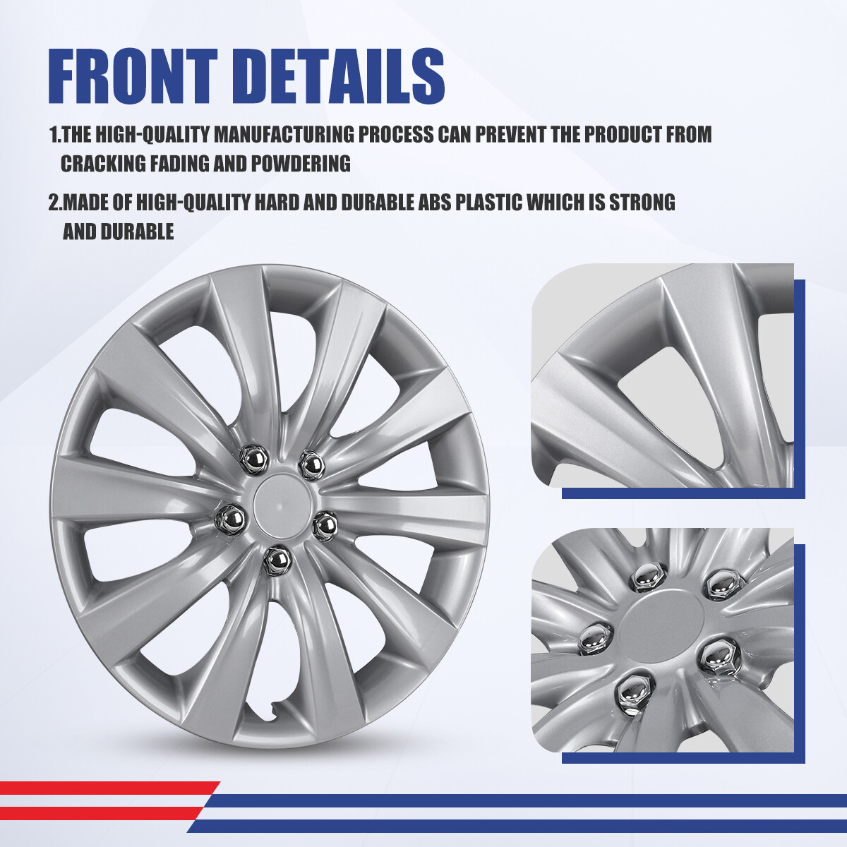 One Wheel Cover Hubcap 2014-2018 Toyota Corolla 16" Silver 61172 Used