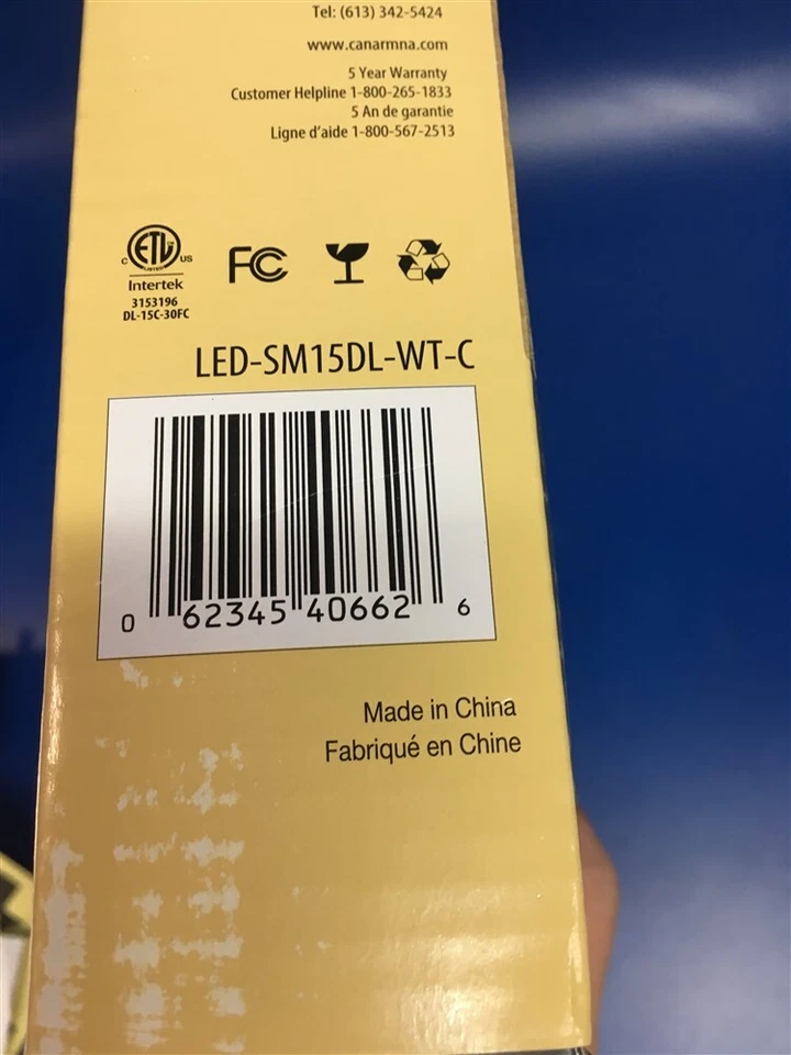 Nuevo Canarmna LED 15" Bajo Perfil Montaje Al Ras Blanco Regulable Lámpara 30 vatios Foto 2 de 3