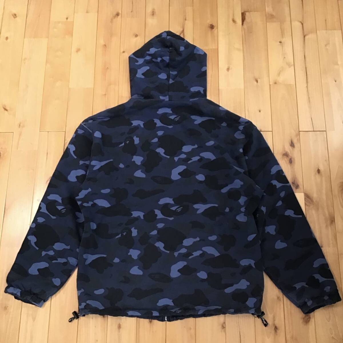 ジャケット・ブルゾン APE  COLOR CAMO HOODIE JACKET 140 BLUE ジャケット・ブルゾン APE COLOR CAMO HOODIE JACKET 140 BLUE A