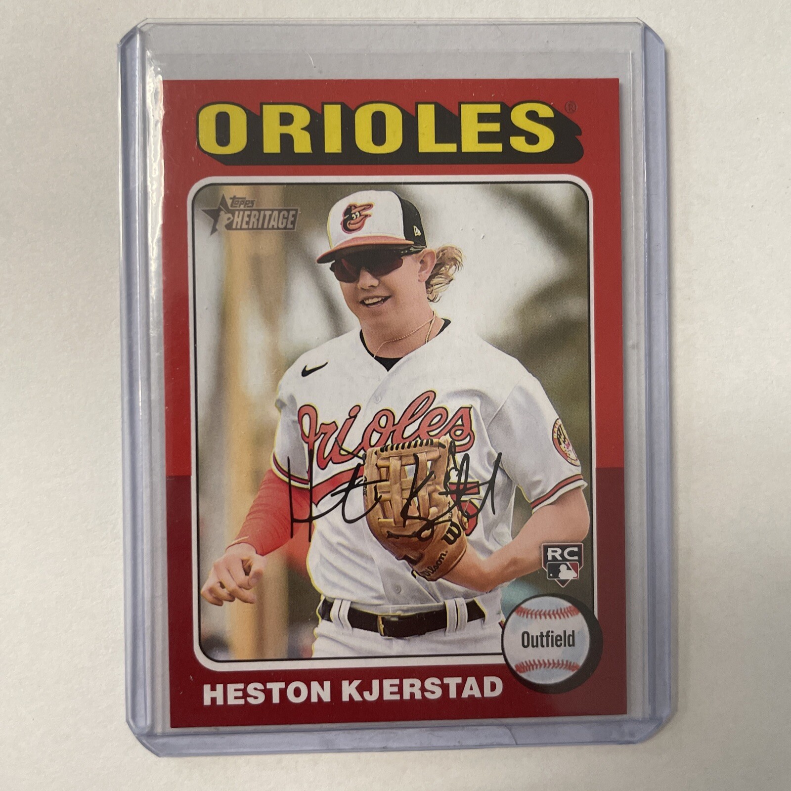 2024 Topps Heritage Red Border Parallel Heston Kjerstad #327 Rookie RC