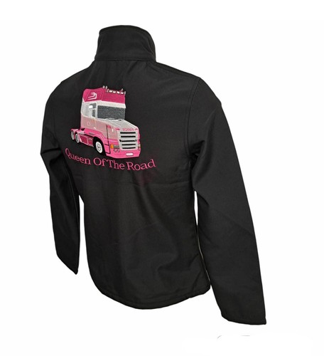 Kids Queen Of The Road Lorry Jacket Softshell Trucking Gift Present Female Truck - Picture 9 of 14