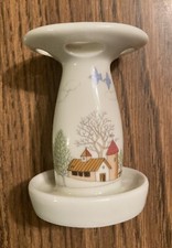 Vintage Shibata Japan Porcelain Toothbrush Holder - Farmhouse/Sheep Barn Design