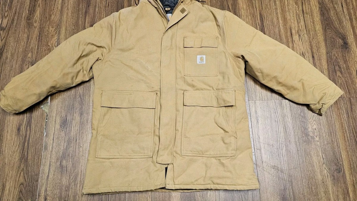 Carhartt Men Brown Hooded With Fur Rare | eBay