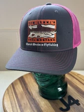 NWOT TOM JENNI’S REEL MONTANA black & pink SnapBack Hat!  Never Worn!  J4