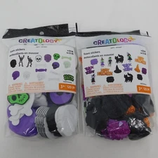 Halloween Foam Stickers 2 Pkgs 120 Pcs Each Skeletons Witches Cats Creatology