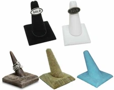 Countertop Finger Shaped Ring Display Stand Showcase Square Base Ring Stand