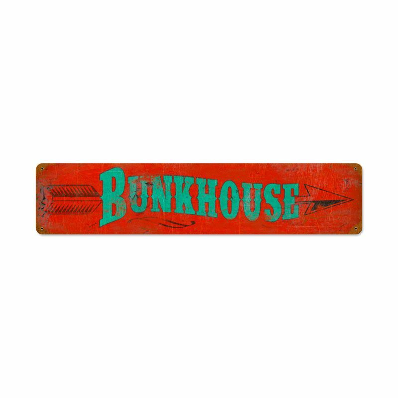 BUNKHOUSE ARROW TO THE RIGHT 28" HEAVY DUTY USA MADE METAL DIRECTION MARKER SIGN