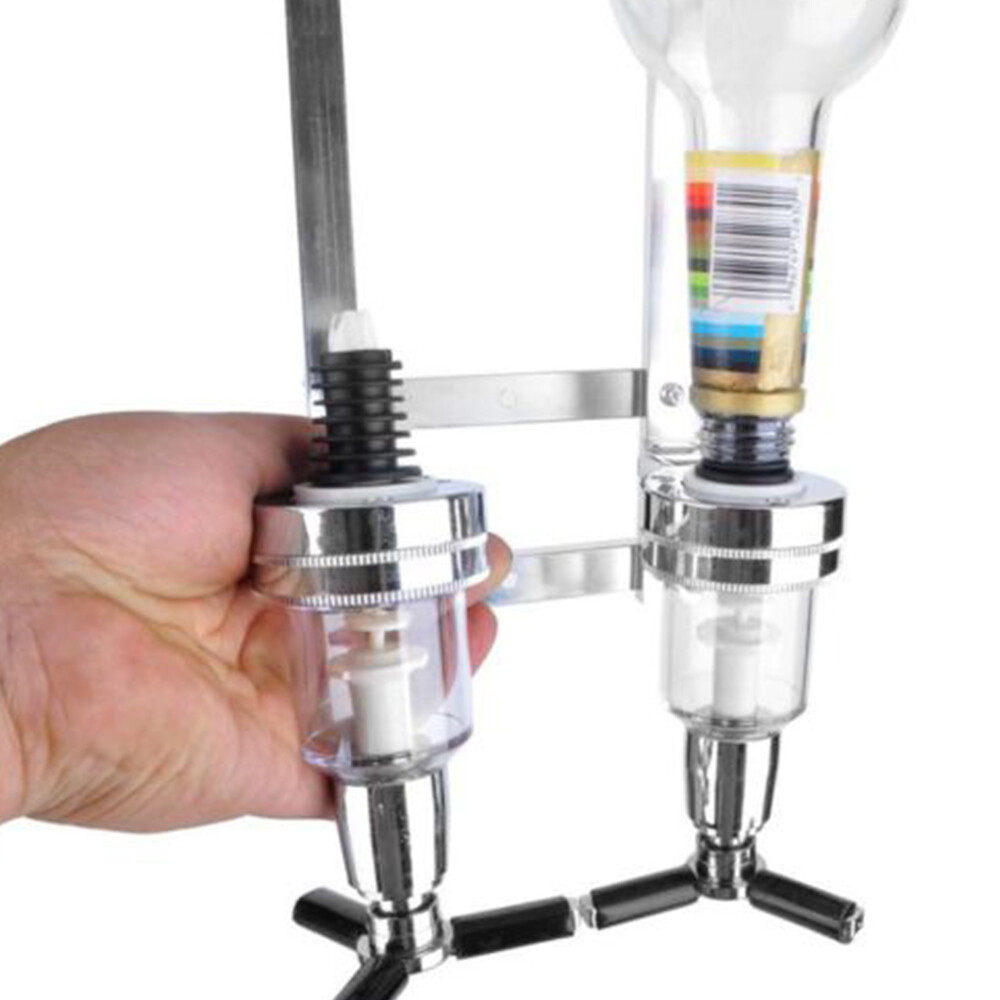 4 Bottle Dispenser Whiskey Wall Mounted Wine Alcohol Liquor Cocktail Beer Butler