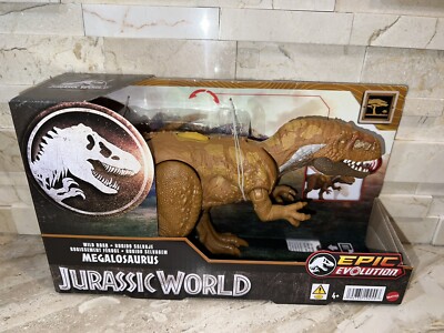 Jurassic World Wild Roar, Megalosaurus Dinosaur Roaring Sounds Action Figure 