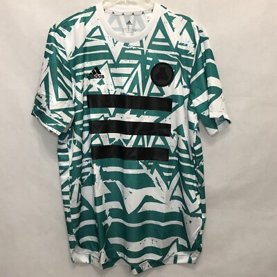 Adidas Men Size Large Tan DNA Official Graphic #10 Soccer Jersey FM1082 New 