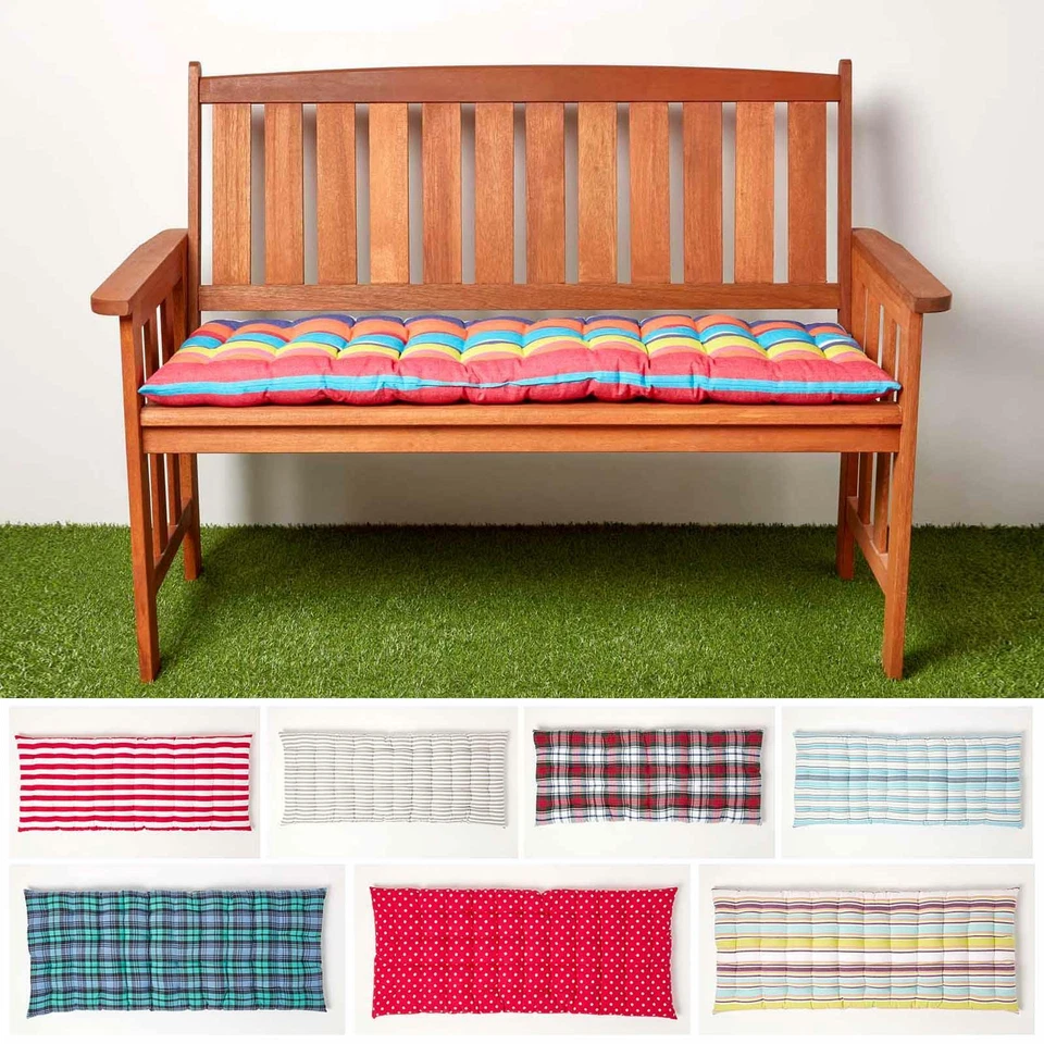 Garden Bench Cushion 2/3 Seater Indoor & Outdoor Furniture Seat Pad