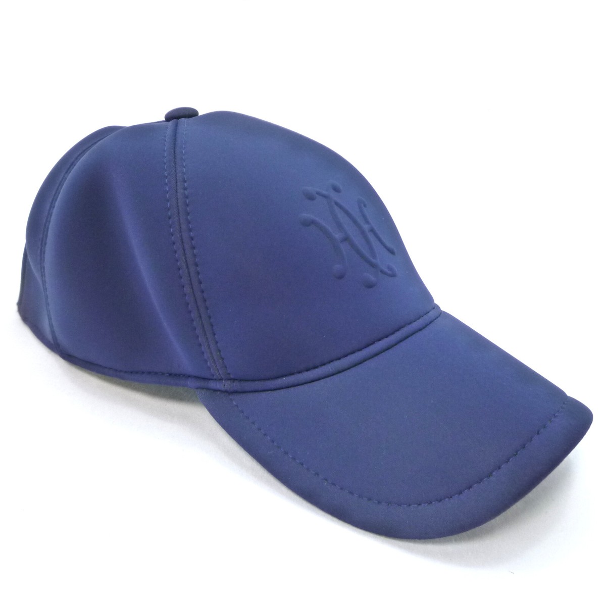 Authentic HERMES Logo Cap Size 56cm Hat Blue Nylon #36632758 Authentic HERMES Logo Cap Size 56cm Hat Blue Nylon #36632758