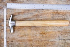 13" Horse Hoof Nail Hammer Farrier Tool For Shoe Silver Color With Wooden Handle
