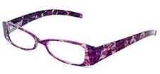 Calabria 760 Animal Print Leopard Stripe Reading Glasses Match Case Purple 2.75
