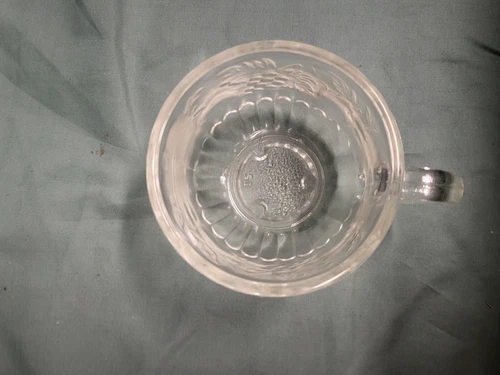 Jeanette Glass Co Fruit Design Dozen Punch Bowl Cups. New In Box