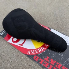 S&M BMX SHIELD EMBOSSED RAILED SEAT BLACK SUNDAY PRIMO CULT ODYSSEY