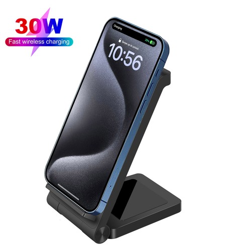 30W Fast Wireless Charger Dock Station For Apple iPhone 15 14 Samsung Galaxy S24 - Picture 5 of 26