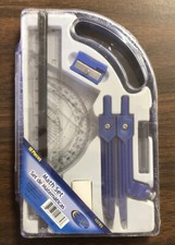 Ten Piece Compass Protractor Triangle RulerMath Drafting Geometry Set