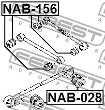 NAB-156 FEBEST Control Arm-/Trailing Arm Bush for NISSAN